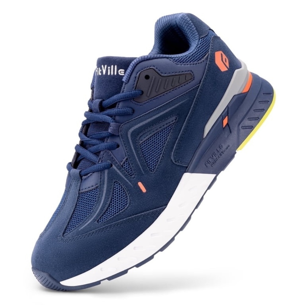 Fitville Extra Wide Sneakers Arch Fit Comfort Walking Shoes for Flat Feet Sz 14